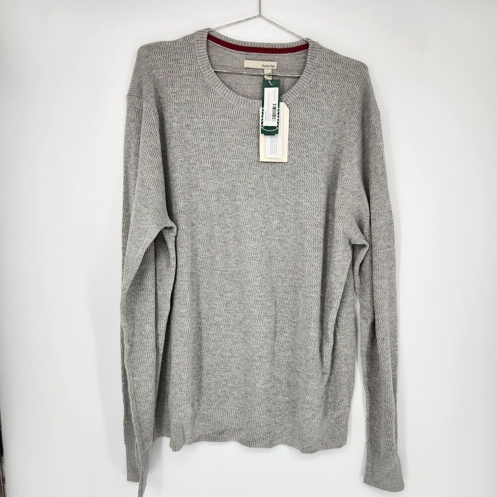 Hawker Rye Men's Grey XL Joshua Thermal Crewneck Sweater NWT